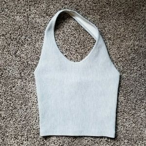🌿Grey Topshop Cropped Halter Top